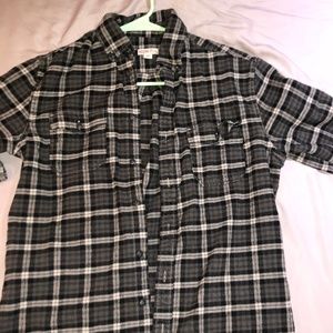 Black and White Thick Flannel Size S